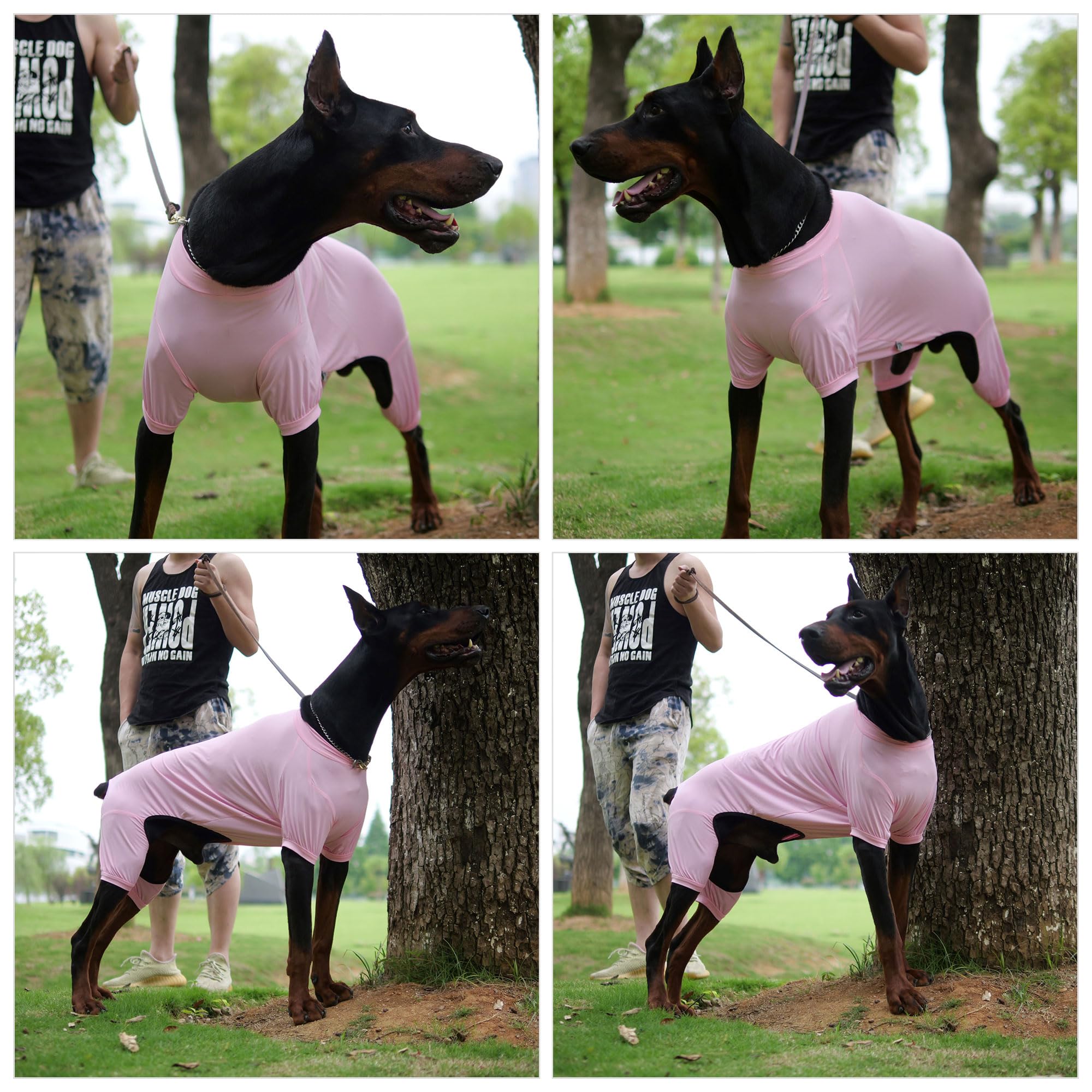 Lovelonglong Dog Jumpsuit With Uv Protection And Quick-Dry Fabric For Spring Summer Pet Pajamas Pink 3Xl